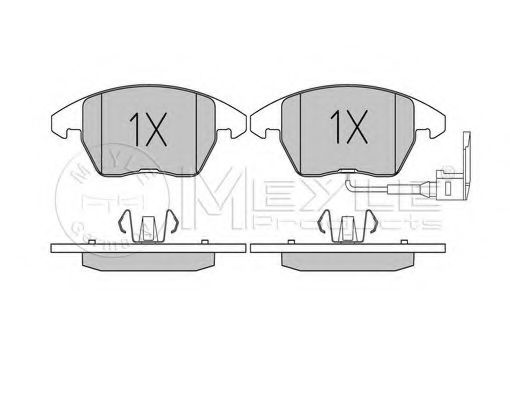 MEYLE - 025 235 8720/W - Комплект тормозных колодок, дисковый тормоз (Тормозная система)