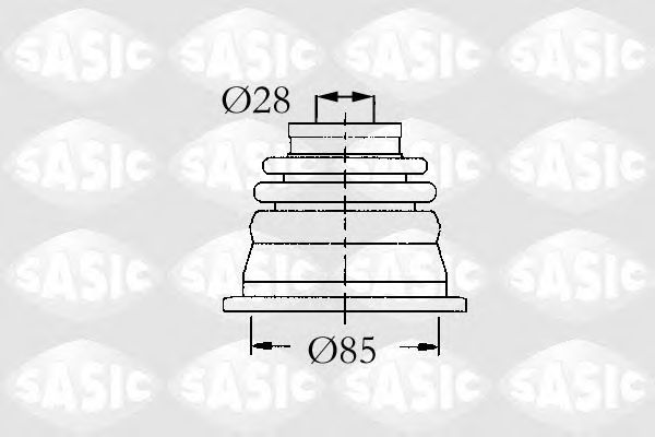 SASIC - 4003451 - Комплект пылника, приводной вал (Привод колеса)