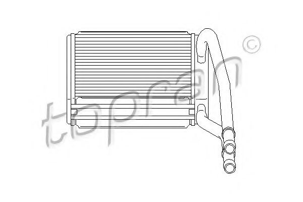 TOPRAN - 302 110 - Теплообменник, отопление салона (Отопление / вентиляция)