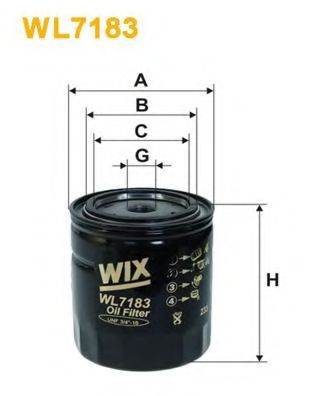 WIX FILTERS - WL7183 - Масляный фильтр (Смазывание)