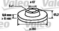 VALEO - 186552 - Тормозной диск (Тормозная система)