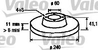 VALEO - 186757 - Тормозной диск (Тормозная система)