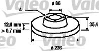 VALEO - 186742 - Тормозной диск (Тормозная система)