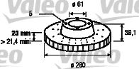 VALEO - 186734 - Тормозной диск (Тормозная система)