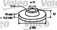 VALEO - 186708 - Тормозной диск