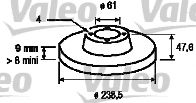 VALEO - 186432 - Тормозной диск (Тормозная система)