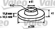 VALEO - 186230 - Тормозной диск (Тормозная система)