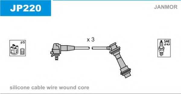 JANMOR - JP220 - Комплект проводов зажигания (Система зажигания)
