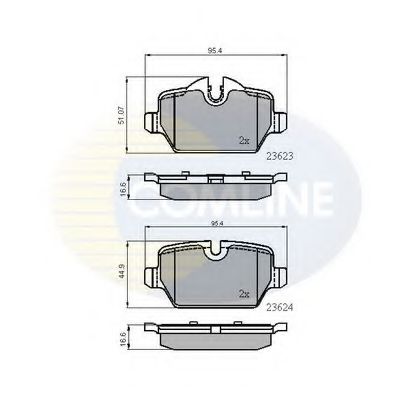 COMLINE - CBP01710 - Комплект тормозных колодок, дисковый тормоз (Тормозная система)