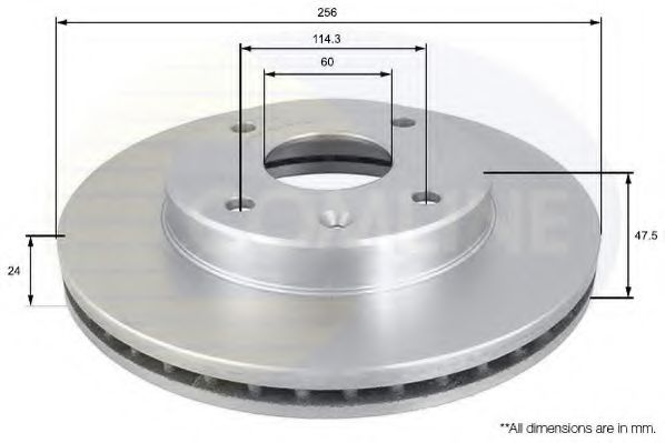 COMLINE - ADC1054V - Тормозной диск (Тормозная система)