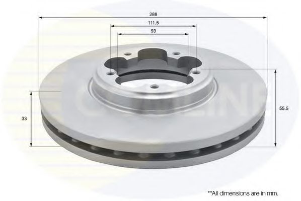 COMLINE - ADC1250V - Тормозной диск (Тормозная система)