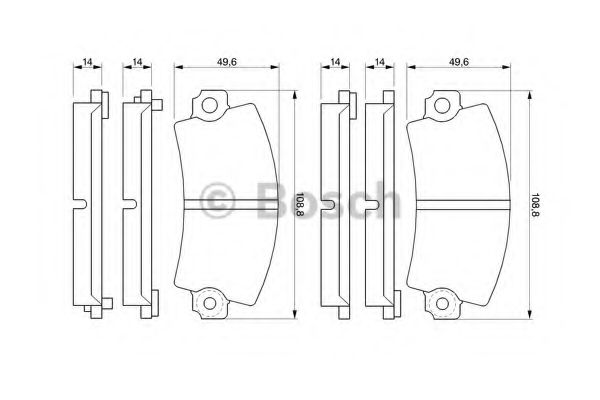 BOSCH - 0 986 424 394 - Комплект тормозных колодок, дисковый тормоз (Тормозная система)