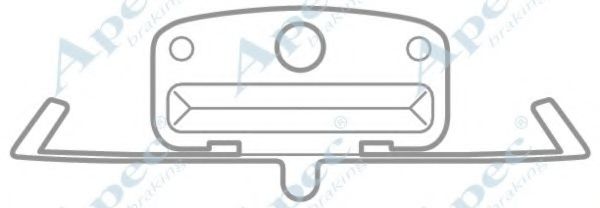 APEC BRAKING - KIT1028 - Комплектующие, тормозные колодки (Тормозная система)