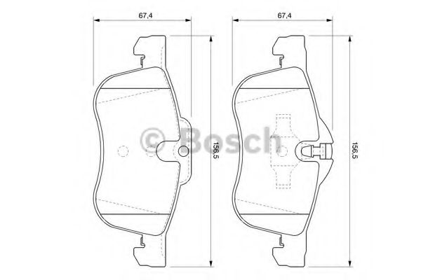 BOSCH - 0 986 424 758 - Комплект тормозных колодок, дисковый тормоз (Тормозная система)