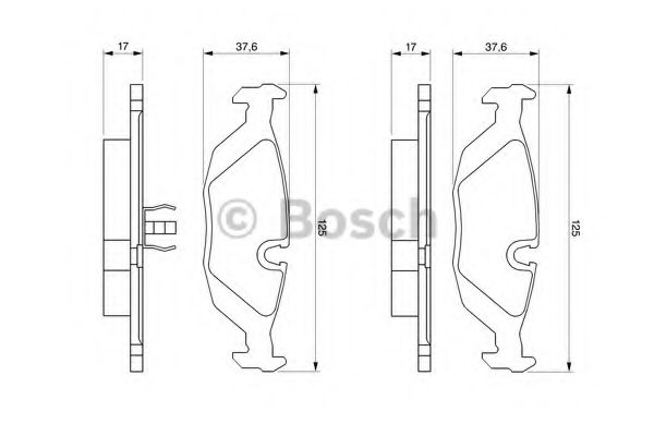 BOSCH - 0 986 466 751 - Комплект тормозных колодок, дисковый тормоз (Тормозная система)