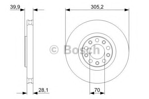 BOSCH - 0 986 479 293 - Тормозной диск (Тормозная система)