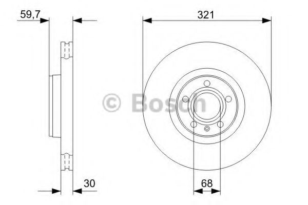 BOSCH - 0 986 479 300 - Тормозной диск (Тормозная система)