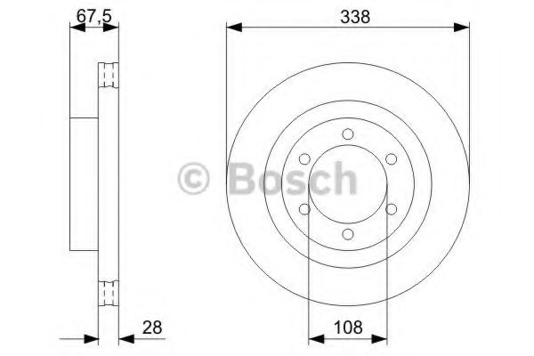 BOSCH - 0 986 479 304 - Тормозной диск (Тормозная система)