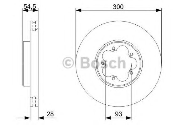 BOSCH - 0 986 479 307 - Тормозной диск (Тормозная система)