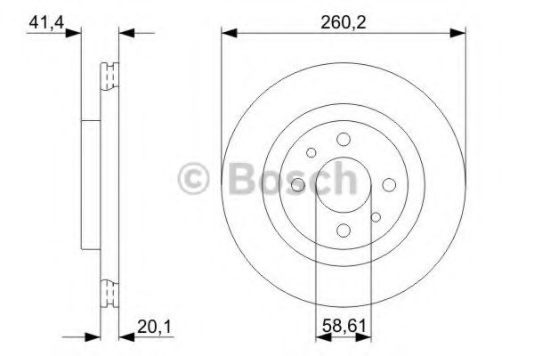 BOSCH - 0 986 479 346 - Тормозной диск (Тормозная система)