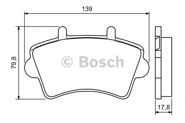 BOSCH - 0 986 494 031 - Комплект тормозных колодок, дисковый тормоз (Тормозная система)