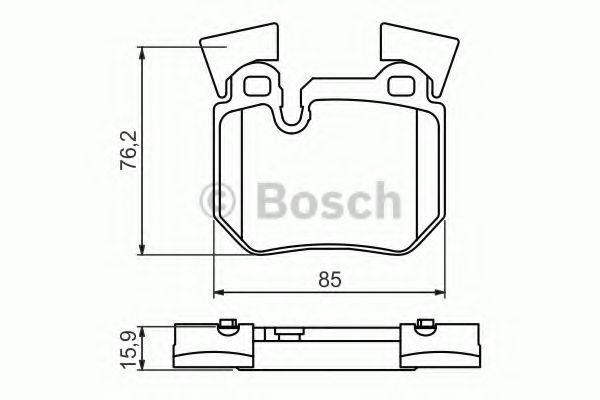 BOSCH - 0 986 494 421 - Комплект тормозных колодок, дисковый тормоз (Тормозная система)