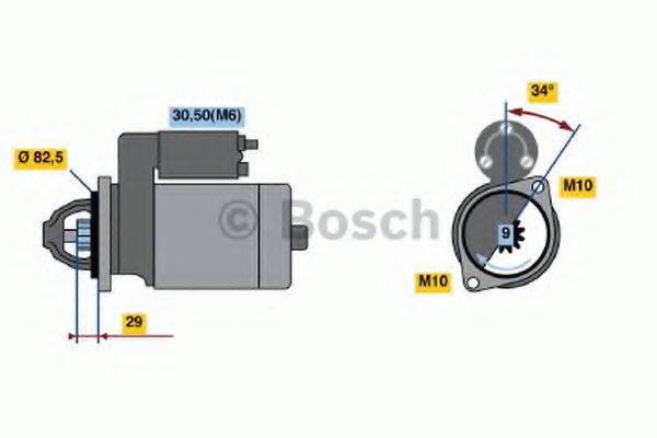 BOSCH - 0 001 107 403 - Стартер (Система стартера)