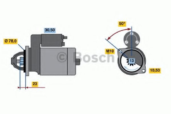 BOSCH - 0 986 019 361 - Стартер (Система стартера)