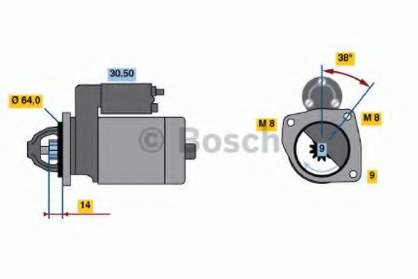 BOSCH - 0 986 021 590 - Стартер (Система стартера)