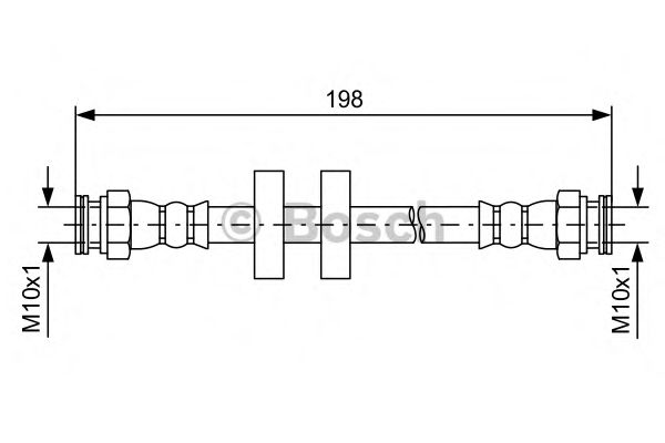 BOSCH - 1 987 481 581 - Тормозной шланг (Тормозная система)