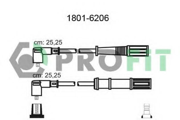 PROFIT - 1801-6206 - Комплект проводов зажигания (Система зажигания)