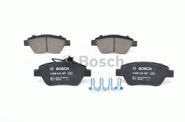 BOSCH - 0 986 424 597 - Комплект тормозных колодок, дисковый тормоз (Тормозная система)