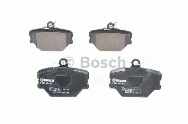 BOSCH - 0 986 424 471 - Комплект тормозных колодок, дисковый тормоз (Тормозная система)