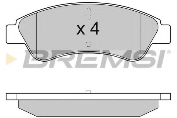 BREMSI - BP3286 - Комплект тормозных колодок, дисковый тормоз (Тормозная система)