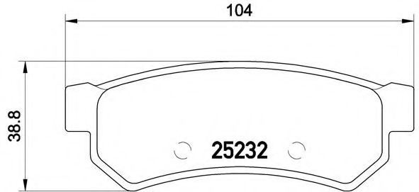 BREMBO - P 10 053 - Комплект тормозных колодок, дисковый тормоз (Тормозная система)