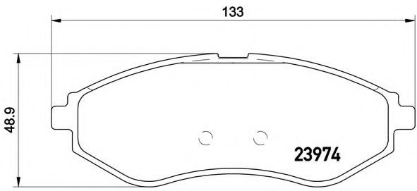 BREMBO - P 24 048 - Комплект тормозных колодок, дисковый тормоз (Тормозная система)