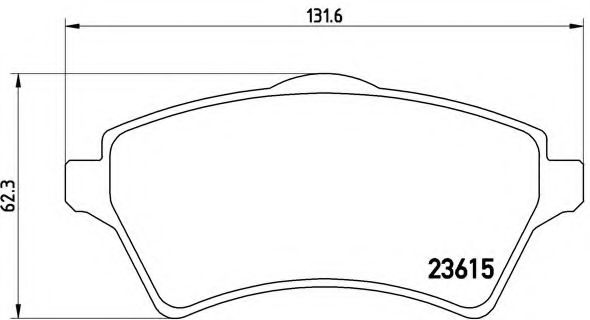 BREMBO - P 44 011 - Комплект тормозных колодок, дисковый тормоз (Тормозная система)