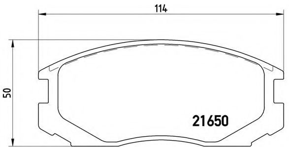 BREMBO - P 54 015 - Комплект тормозных колодок, дисковый тормоз (Тормозная система)