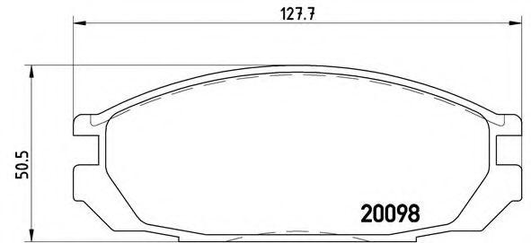 BREMBO - P 56 020 - Комплект тормозных колодок, дисковый тормоз (Тормозная система)