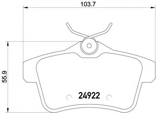 BREMBO - P 61 114 - Комплект тормозных колодок, дисковый тормоз (Тормозная система)