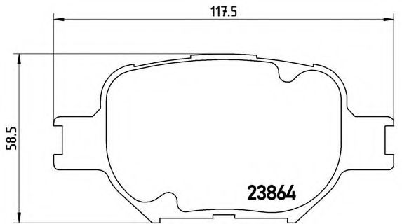 BREMBO - P 83 054 - Комплект тормозных колодок, дисковый тормоз (Тормозная система)