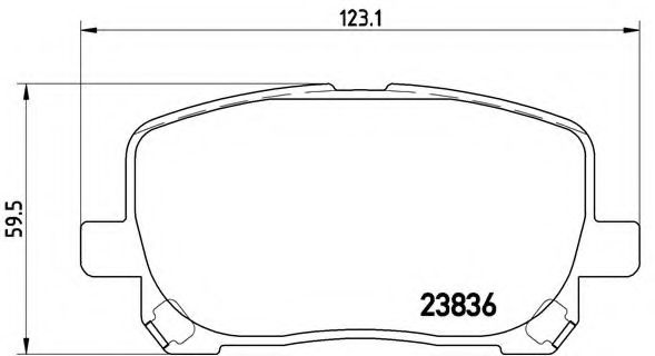 BREMBO - P 83 061 - Комплект тормозных колодок, дисковый тормоз (Тормозная система)