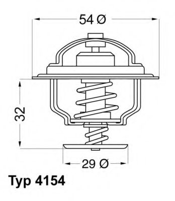 WAHLER - 4154.88D - Термостат, охлаждающая жидкость (Охлаждение)