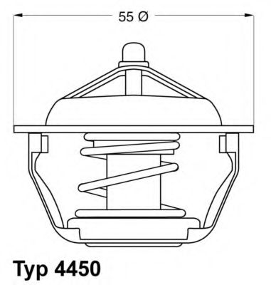 WAHLER - 4450.83D - Термостат, охлаждающая жидкость (Охлаждение)