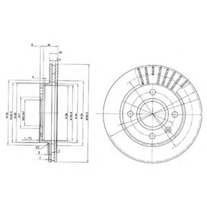 DELPHI - BG2440 - Тормозной диск (Тормозная система)