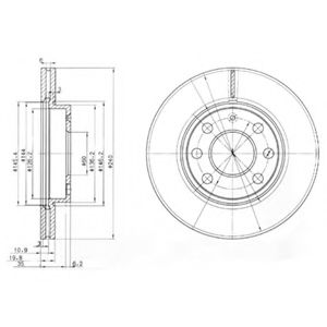 DELPHI - BG3568 - Тормозной диск (Тормозная система)