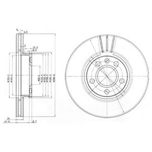 DELPHI - BG3696 - Тормозной диск (Тормозная система)