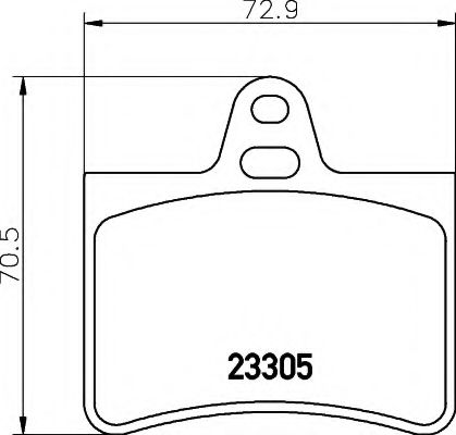 HELLA - 8DB 355 019-441 - Комплект тормозных колодок, дисковый тормоз (Тормозная система)