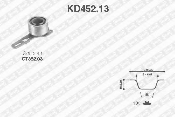 SNR - KD452.13 - Комплект ремня ГРМ (Ременный привод)