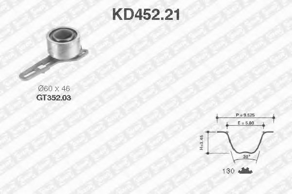 SNR - KD452.21 - Комплект ремня ГРМ